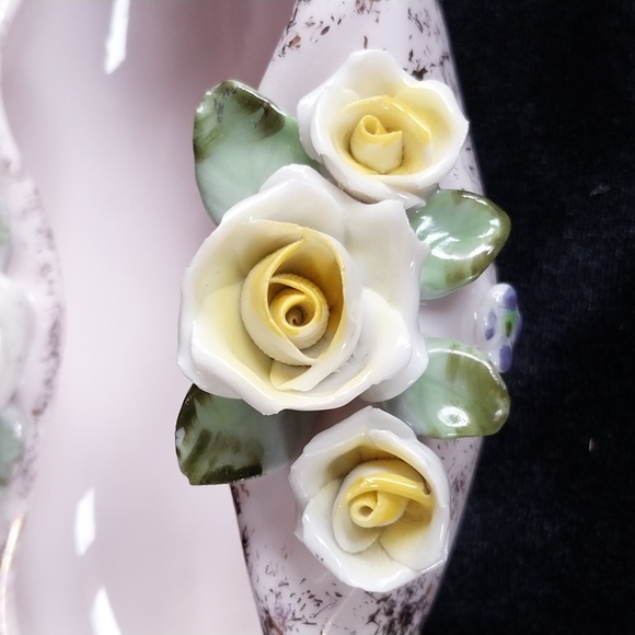 🤑🤑Vintage Lefton China cream and gold ladies ashtray - Picture 9 of 12